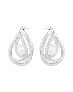 Silver Earring with White Perl